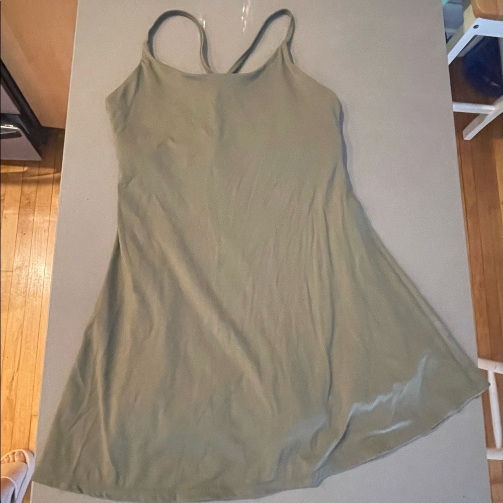 Halara Green Sports Dress w/ Shorts Underneath